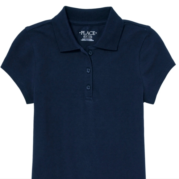 Girls Uniform Pique Polo Shirt 5-Pack - Tidal - Picture 2 of 5